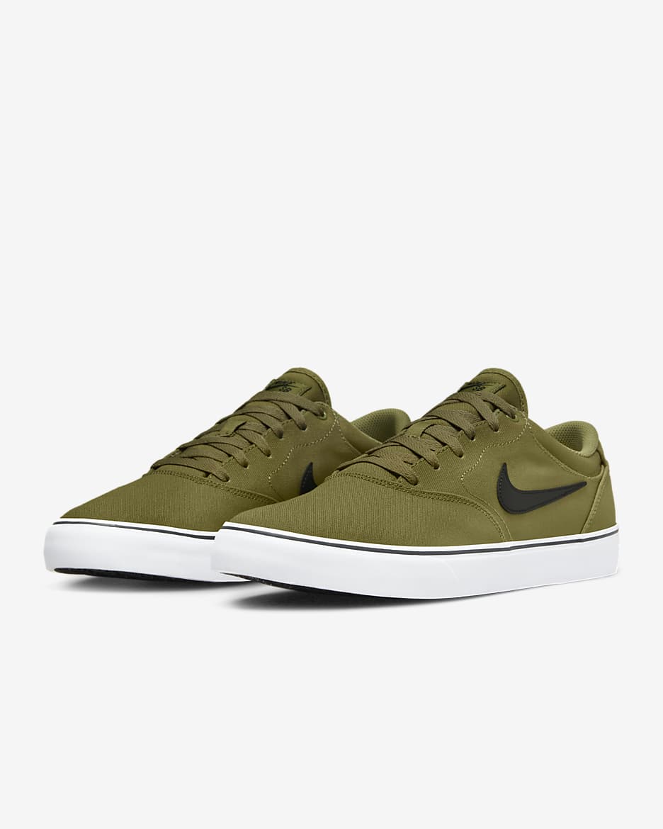 Nike SB Chron 2 Canvas Skate Shoe - Pilgrim/Pilgrim/White/Black