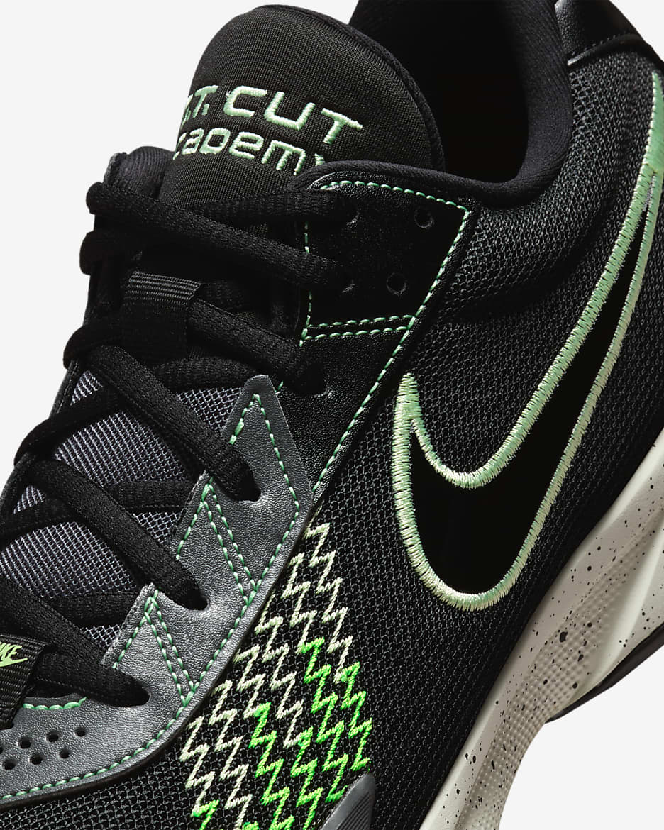 Nike G.T. Cut Academy EP Basketball Shoes - Black/Iron Grey/Green Strike/Barely Volt