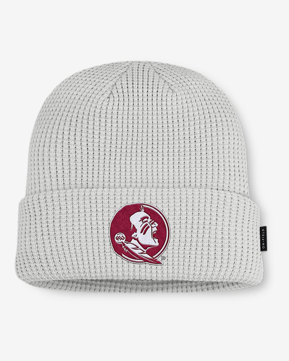 Florida State Utility Off-Field Men's Nike College Cuffed Beanie - Grey