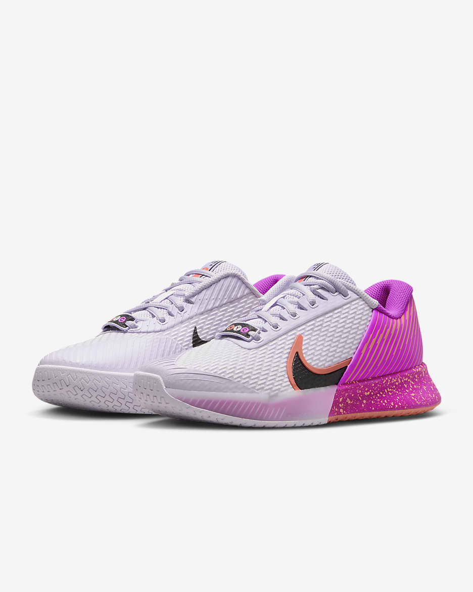 NikeCourt Vapor Pro 2 Premium Zapatillas de tenis de pista rápida - Mujer - Barely Grape/Vivid Grape/Light Wild Mango/Negro