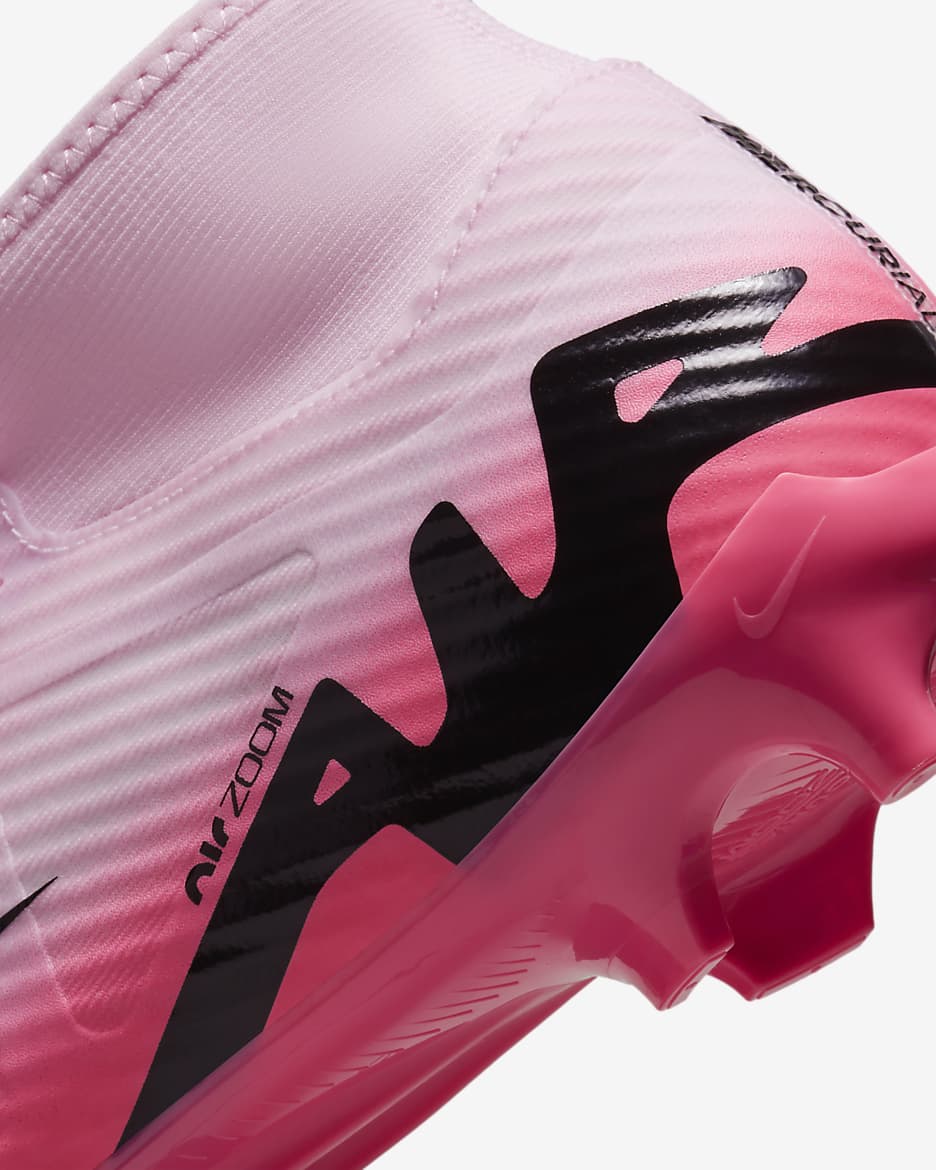 Calzado de fútbol MG high Nike Mercurial Superfly 9 Academy - Espuma rosa/Negro