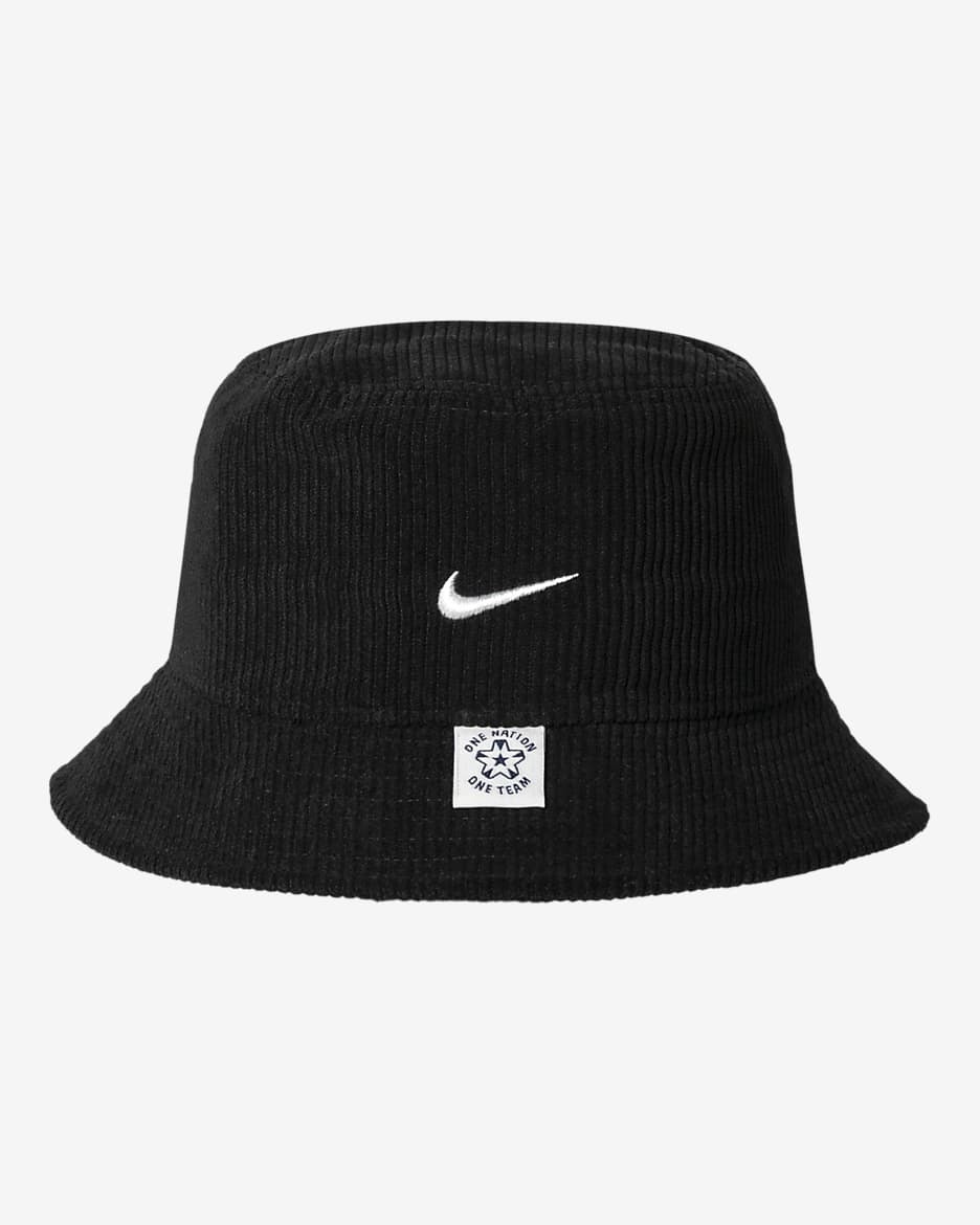 Gorro tipo pescador de fútbol Nike de pana USWNT - Negro