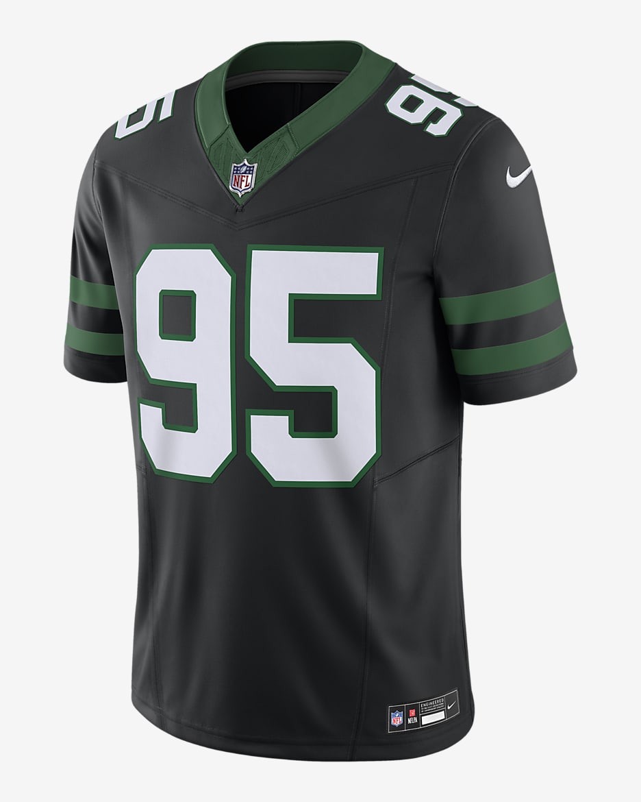 Jersey de fútbol americano Nike Dri-FIT de la NFL Limited para hombre Quinnen Williams New York Jets - Negro