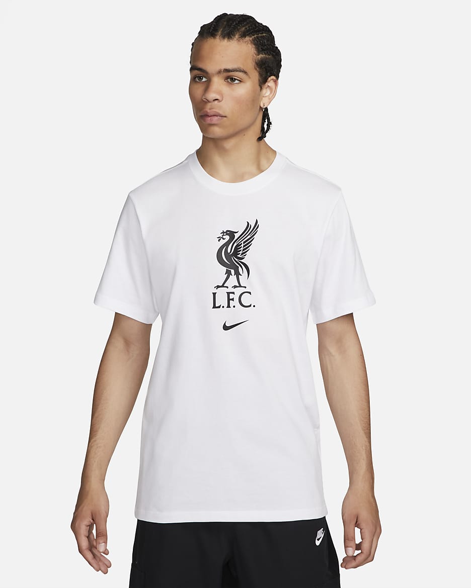 Liverpool FC Men's Soccer T-Shirt - White/Black