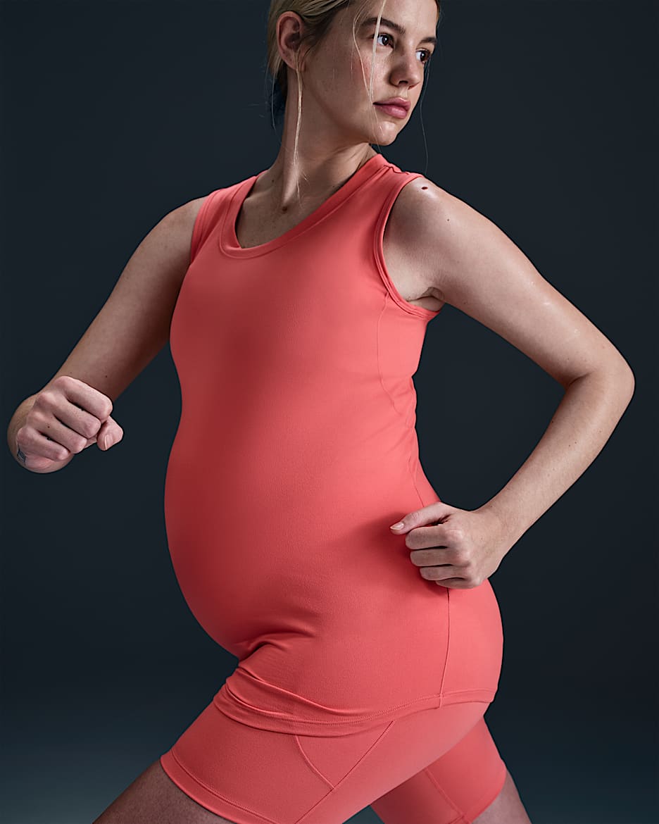 Nike (M) One Women's Dri-FIT Slim-Fit Tank Top (Maternity) - Magic Ember