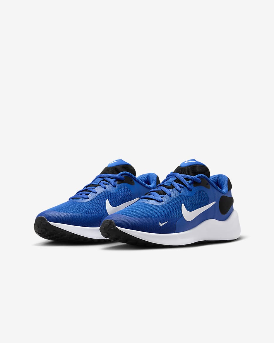 Nike Revolution 7 løpesko til store barn - Game Royal/Svart/Hvit