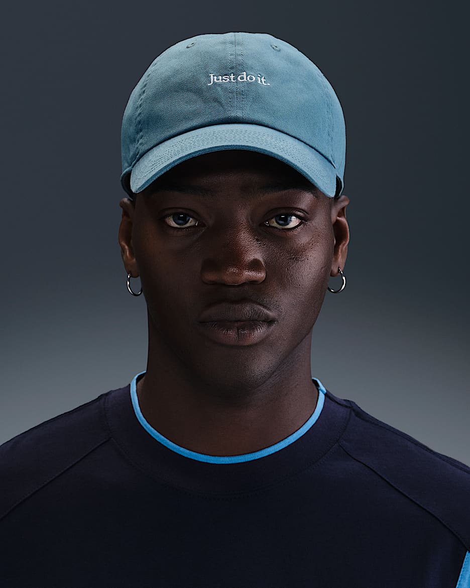 Nike Club Unstructured JDI Cap - Smoky Blue/White