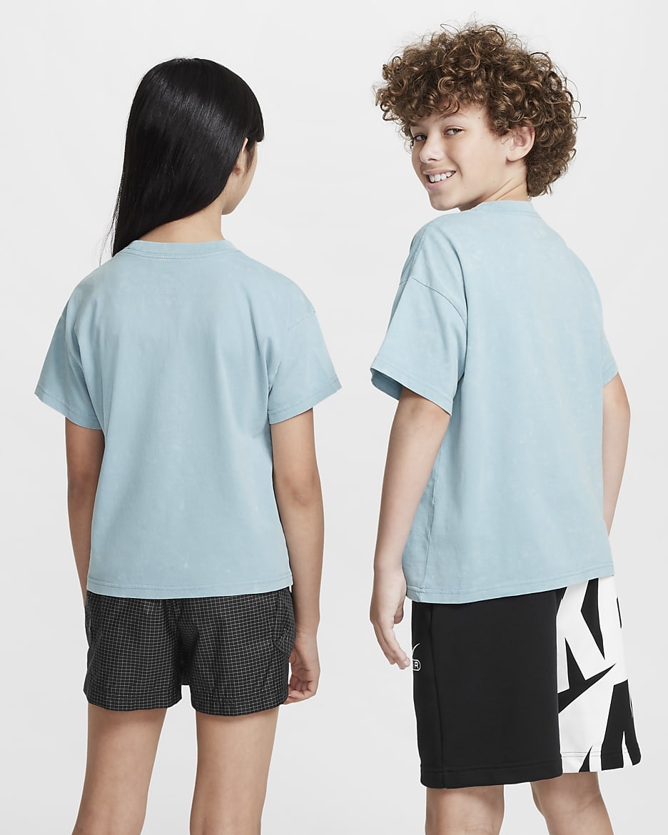 Nike Sportswear Big Kids' T-Shirt - Denim Turquoise