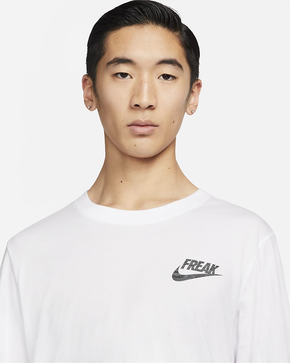 nike freak t shirt white