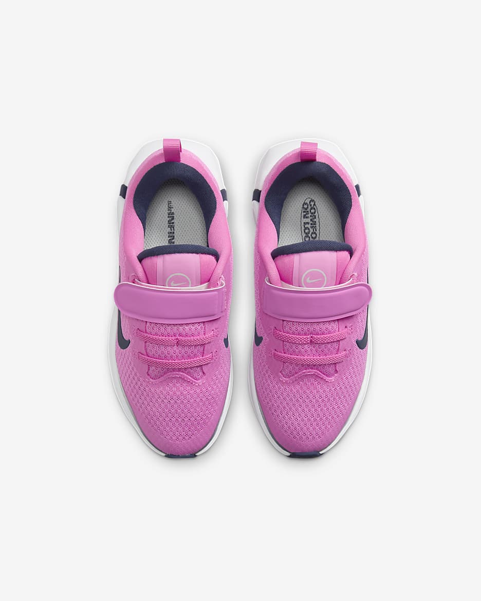 Nike Infinity Flow Little Kids' Shoes - Playful Pink/Light Silver/White/Midnight Navy