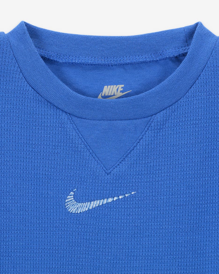 Body de manga larga para bebé (12-24 meses) Nike ReadySet - Royal juego