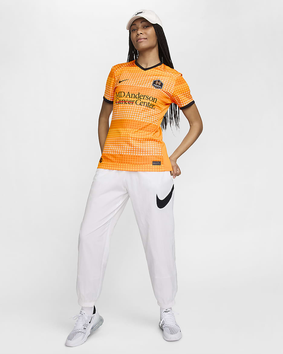 Jersey Nike Dri-FIT de la NWSL tipo réplica para mujer Houston Dash 2024 Stadium Primary - Naranja vivo