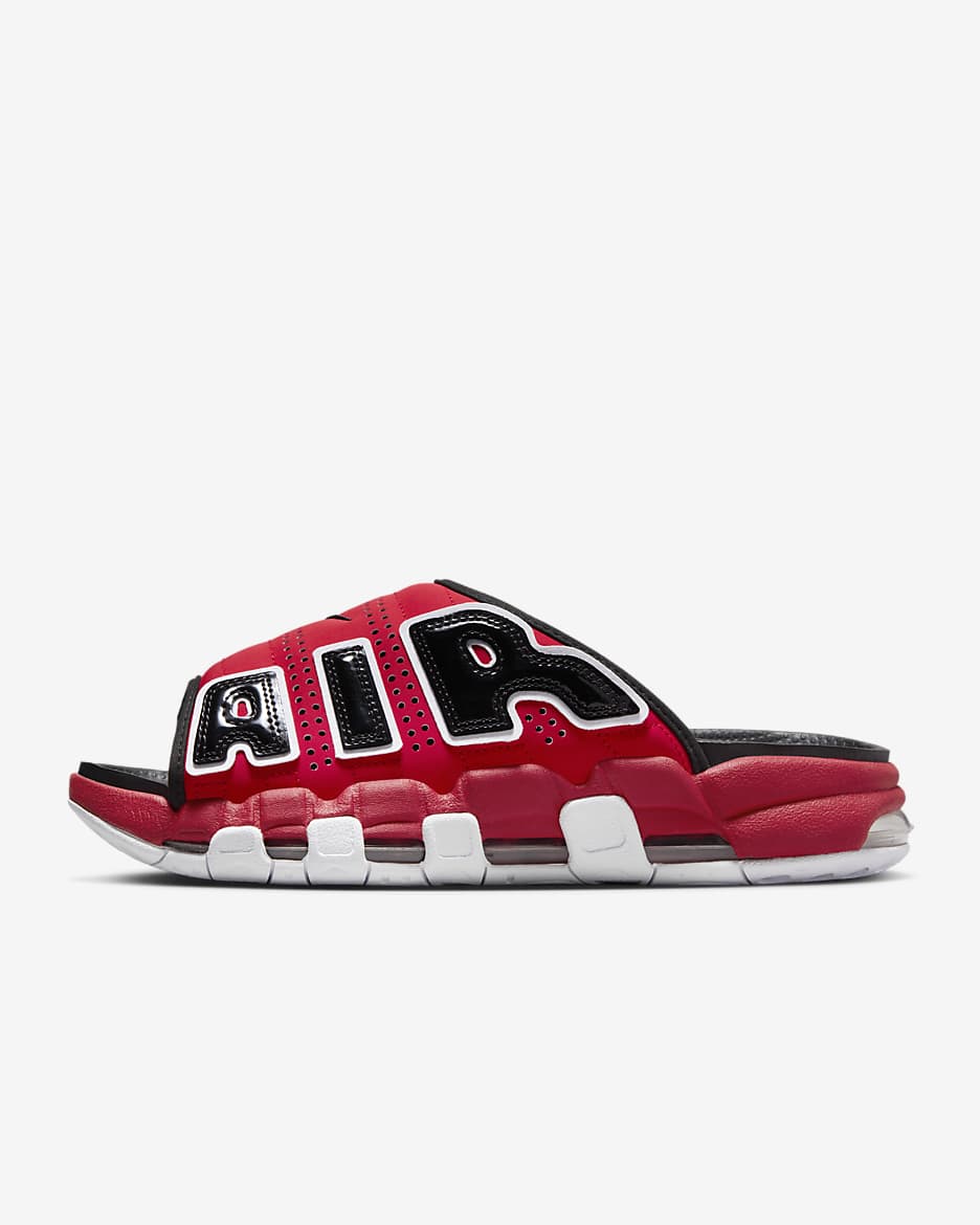 Nike Air More Uptempo Men's Slides - University Red/Black/Clear/White