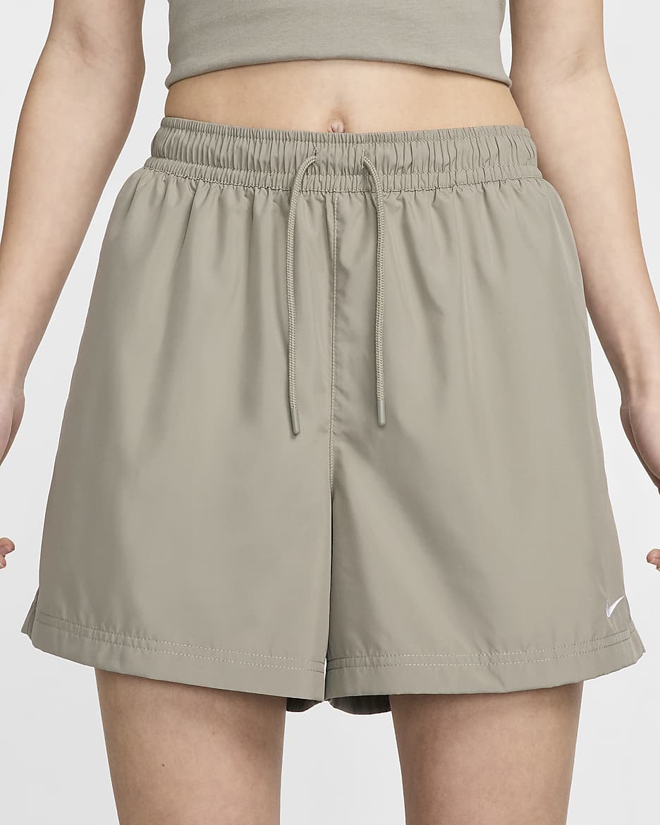 Nike Sportswear Classic Wovens Women's Mid-Rise Shorts - Light Army/White