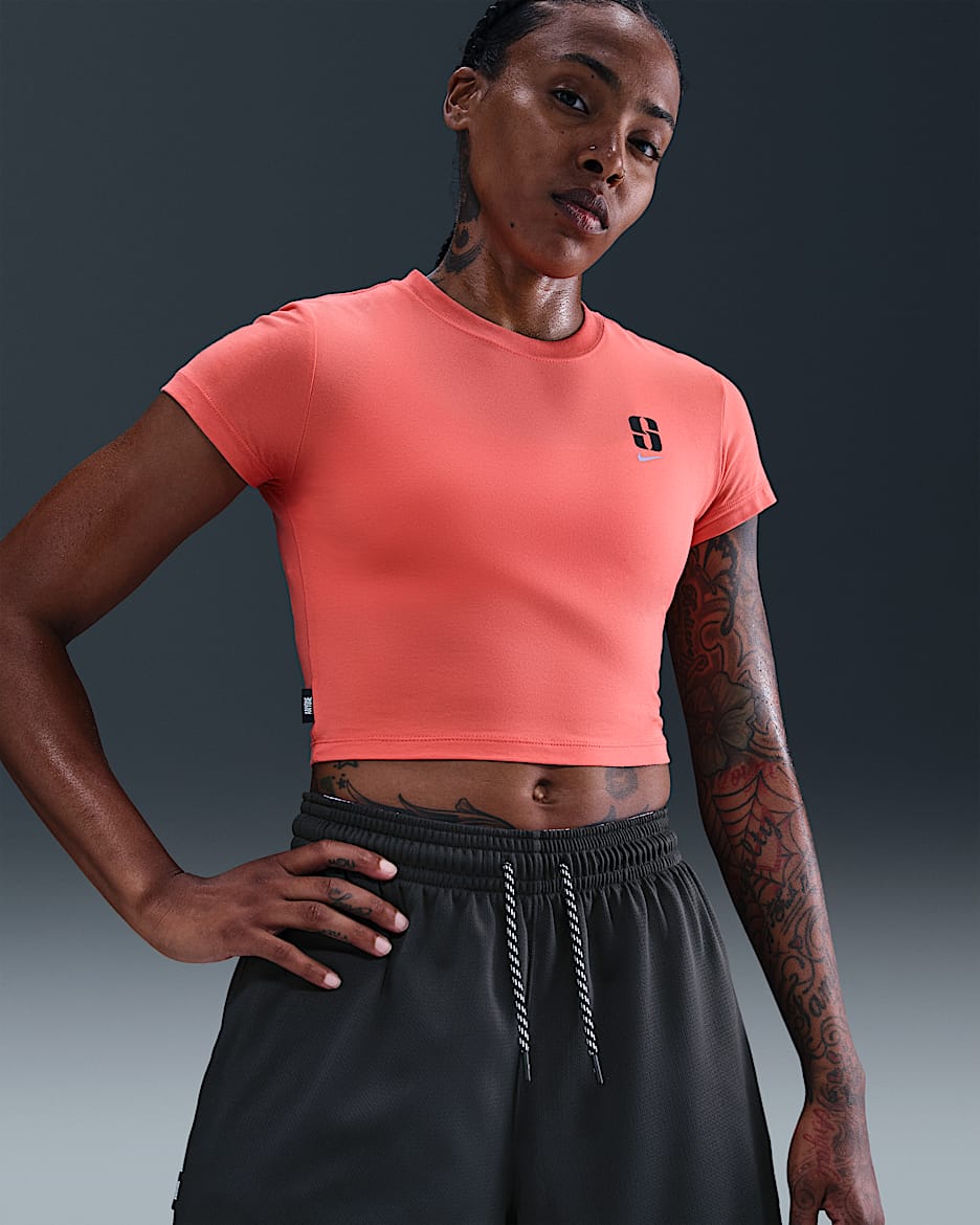 Sabrina Women's Short-Sleeve Cropped T-Shirt - Magic Ember