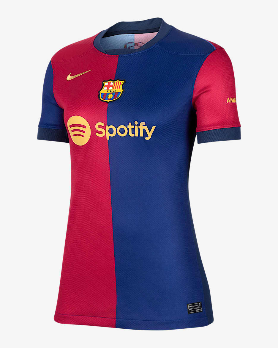 Jersey de fútbol Nike Dri-FIT del Barcelona local 2024/25 Stadium Robert Lewandowski para mujer - Royal