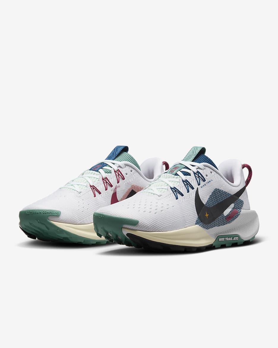 Nike Pegasus Trail 5 Women's Trail-Running Shoes - White/Court Blue/Cedar/Black