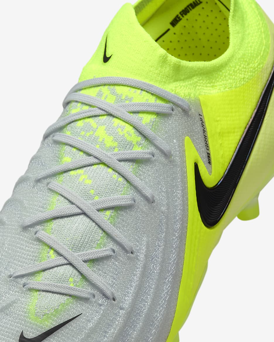 Nike Phantom GX 2 Elite AG Low-Top Football Boot - Metallic Silver/Volt/Black