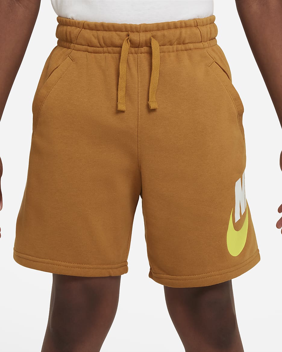 Shorts para niño talla grande Nike Sportswear Club (talla extendida) - Ocre desierto/Ocre desierto/Amarillo opti/Blanco