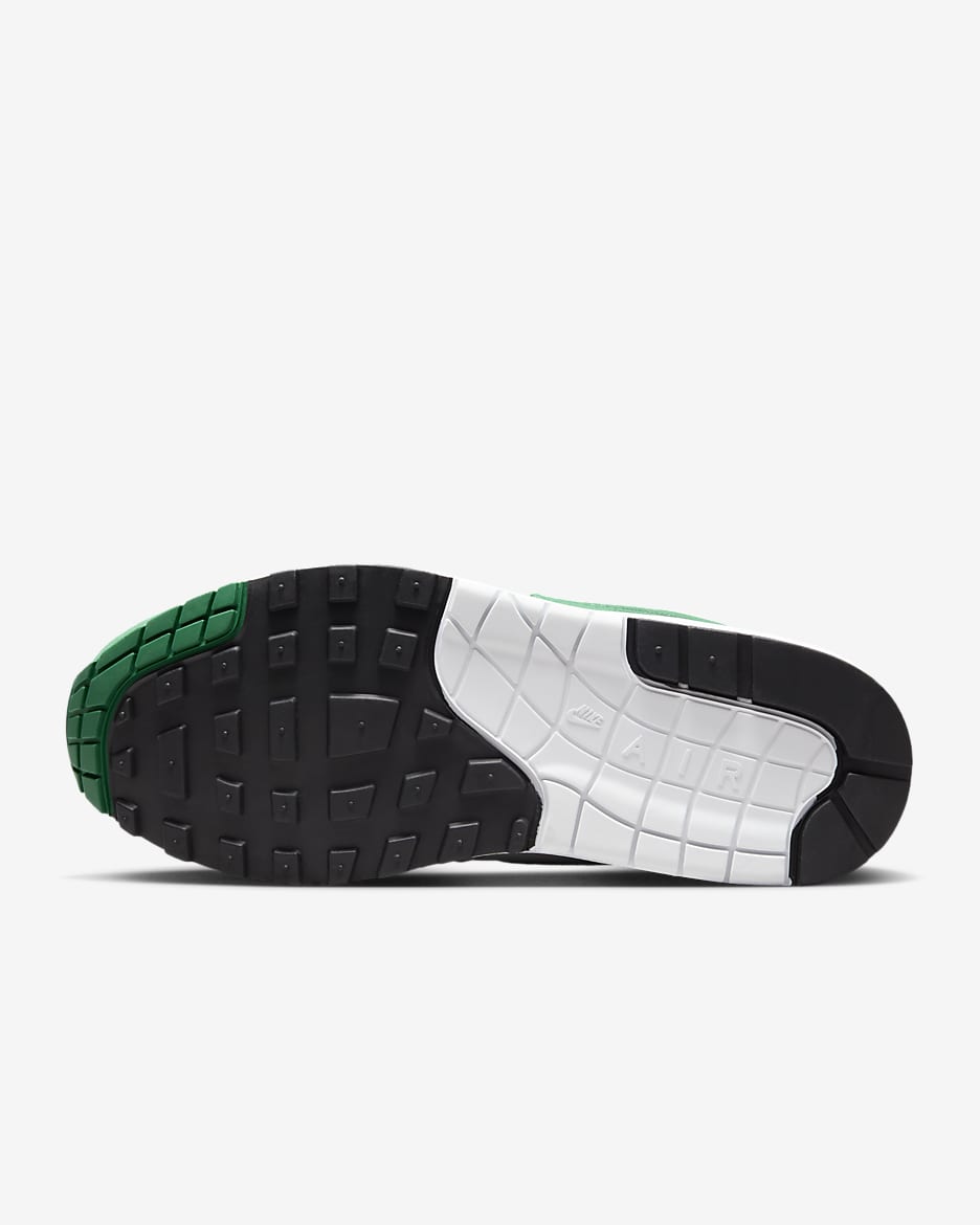 Nike Air Max 1 女鞋 - Neutral Grey/白色/黑色/Malachite