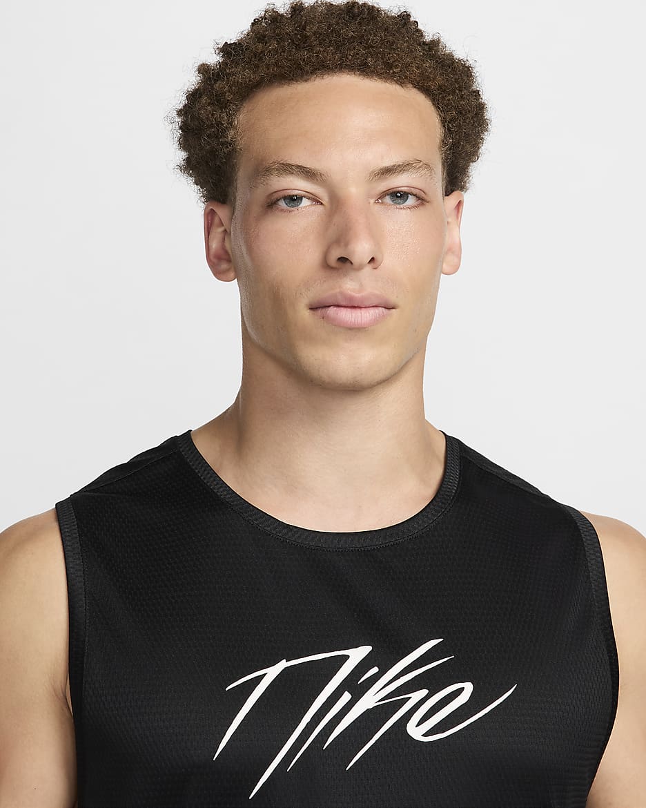 Nike Icon Men's Dri-FIT Basketball Jersey - Black/White/Black/White