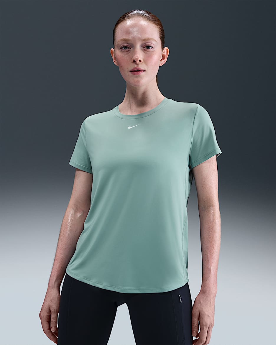 Dámské tričko Nike One Classic Dri-FIT s krátkým rukávem - Cannon/Bílá