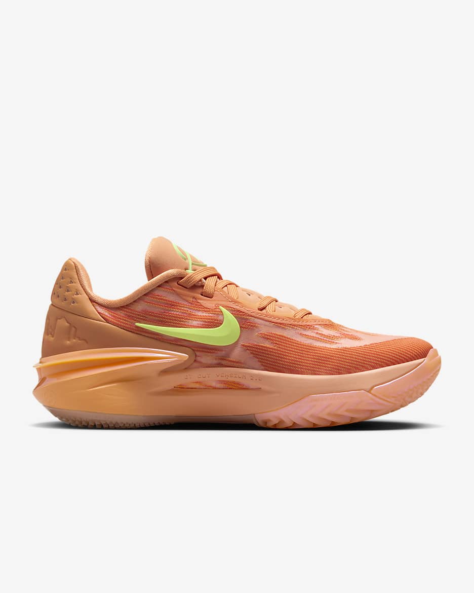 Nike G.T. Cut 2 "Arike Ogunbowale" Basketball Shoes - Bright Mandarin/Camellia/Orange Frost/Lime Blast