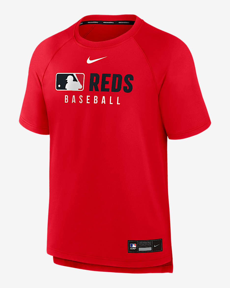 Playera Nike Dri-FIT de la MLB para hombre Cincinnati Reds Authentic Collection Pregame - Rojo