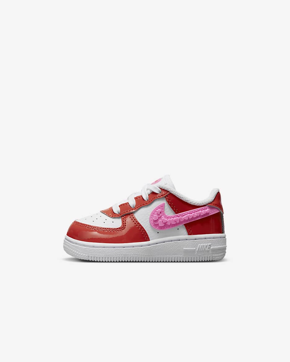 Nike Force 1 LV8 Baby/Toddler Shoes - Picante Red/White/Pink Spell