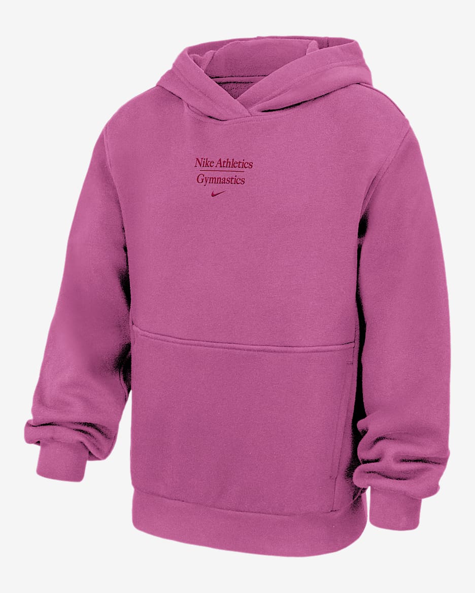 Nike Club Fleece Big Kids' Gymnastics Pullover Hoodie - Team Pink Fire II