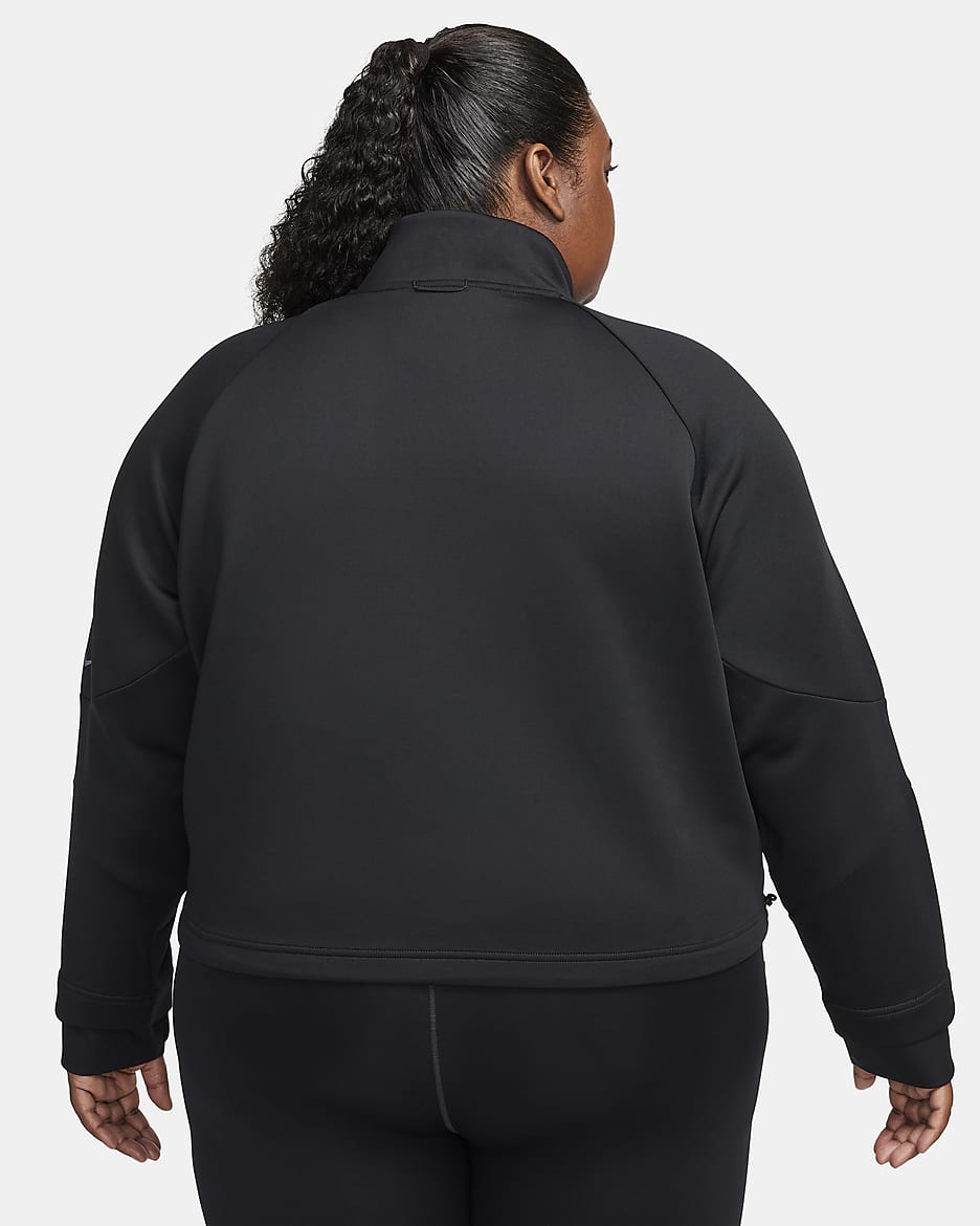 Nike Dri-FIT Prima Women's 1/2-Zip Training Top (Plus Size) - Black/Black