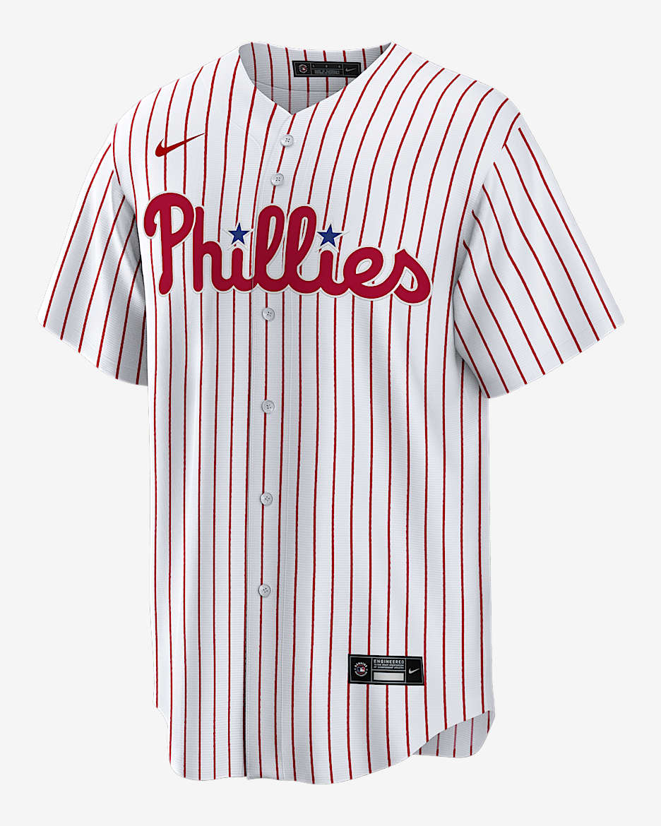Jersey de béisbol Replica para hombre MLB Philadelphia Phillies (Trea Turner) - Blanco