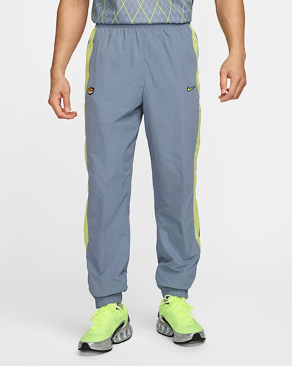 Nike Sportswear Men's Woven Trousers - Ashen Slate/Light Lemon Twist/White