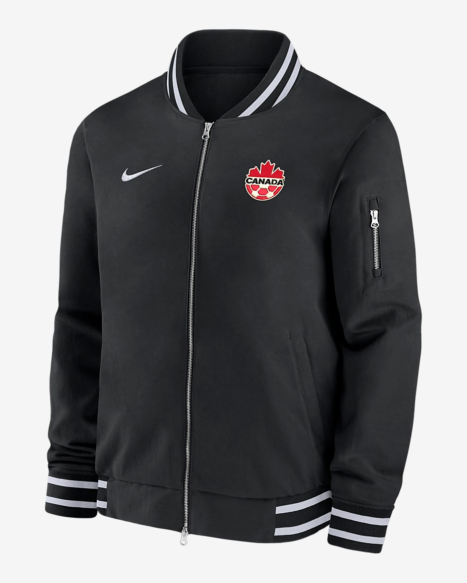 Canada Men's Nike Soccer Bomber Jacket - Black