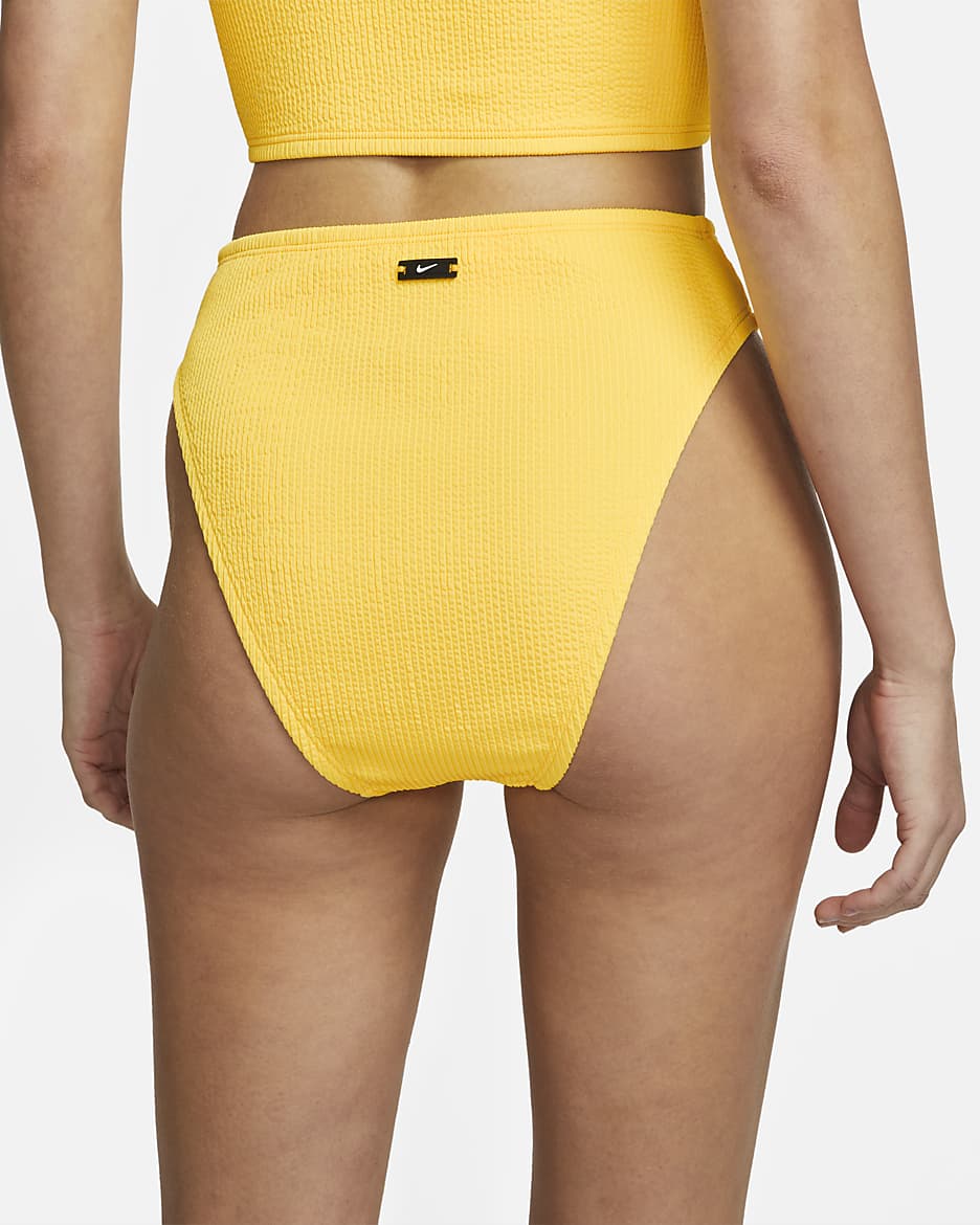 Parte inferior de traje de baño con cintura alta para mujer Nike - Limón pulso