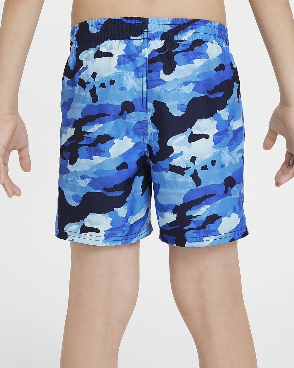 Nike Swim Classic Camo Older Kids' (Boys') 10cm (approx.) Volley Shorts - Midnight Navy/Game Royal/Light Photo Blue/White