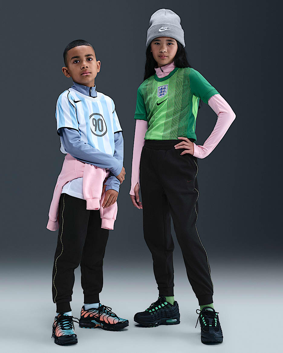 Nike Sportswear Club Big Kids' French Terry Joggers - Black/Burgundy Crush