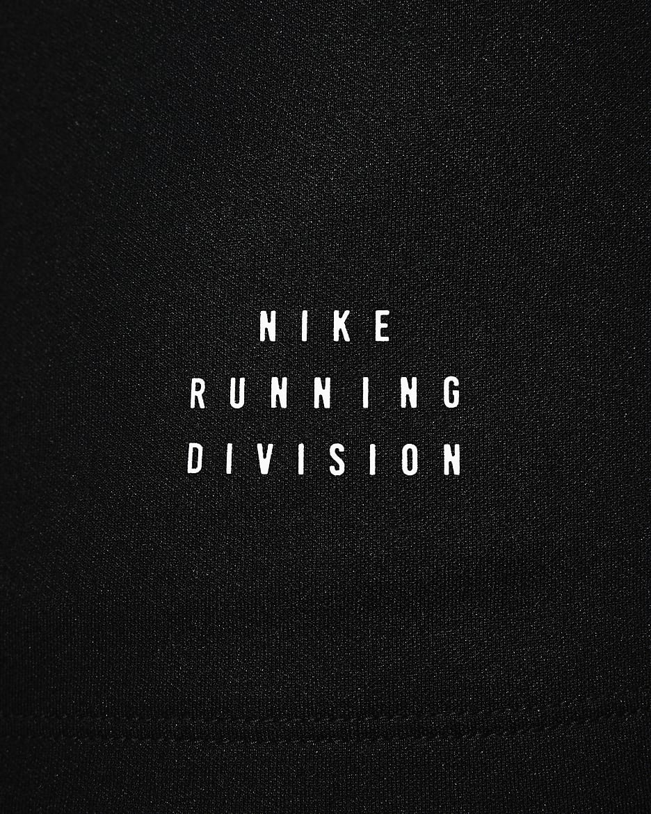 Maglia da running con zip a metà lunghezza Dri-FIT Nike Running Division – Uomo - Nero