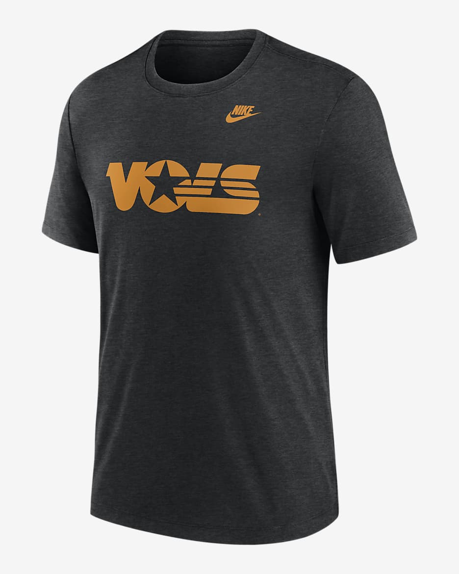 Tennessee Volunteers Blitz Evergreen Legacy Primary Men's Nike College T-Shirt - Black Heather