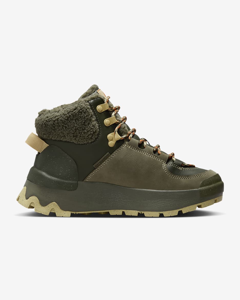 Nike City Classic Premium Botas impermeables - Mujer - Cargo Khaki/Medium Olive/Campfire Orange/Sesame