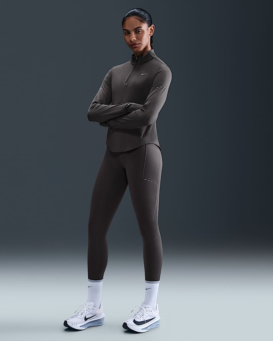 Nike Swift Women's High-Waisted 7/8 Running Leggings with Pockets - Thunder Grey