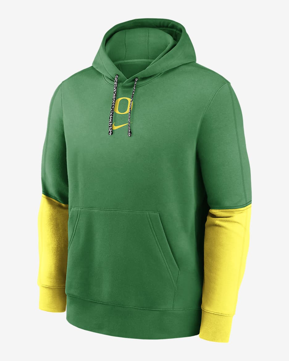 Sudadera con gorro sin cierre universitaria para hombre Oregon Ducks Sideline Team Issue Club - Verde