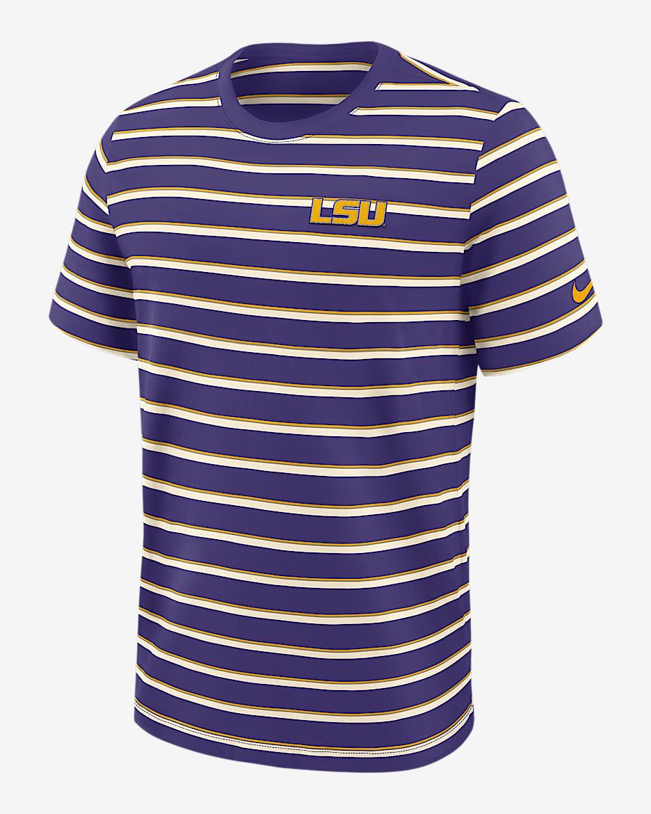 LSU Athletic Prep Legacy Summit Stripe Men's Nike College T-Shirt - Purple