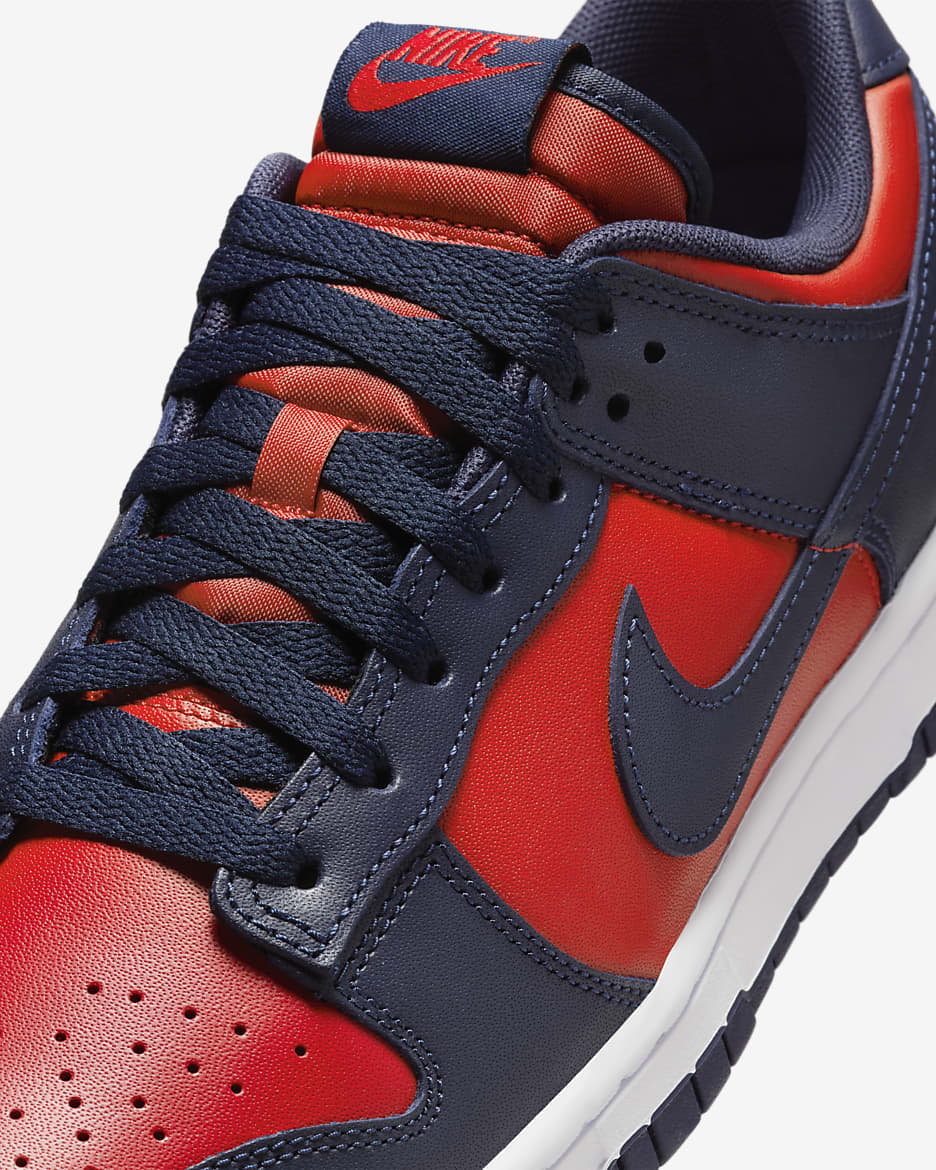 Nike Dunk Low Retro Men's Shoes - University Red/White/Obsidian