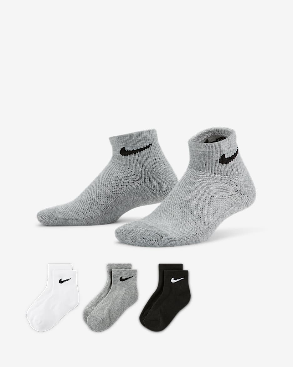 Nike Little Kids' Mesh and Cushioned Ankle Socks (6 Pairs) - White