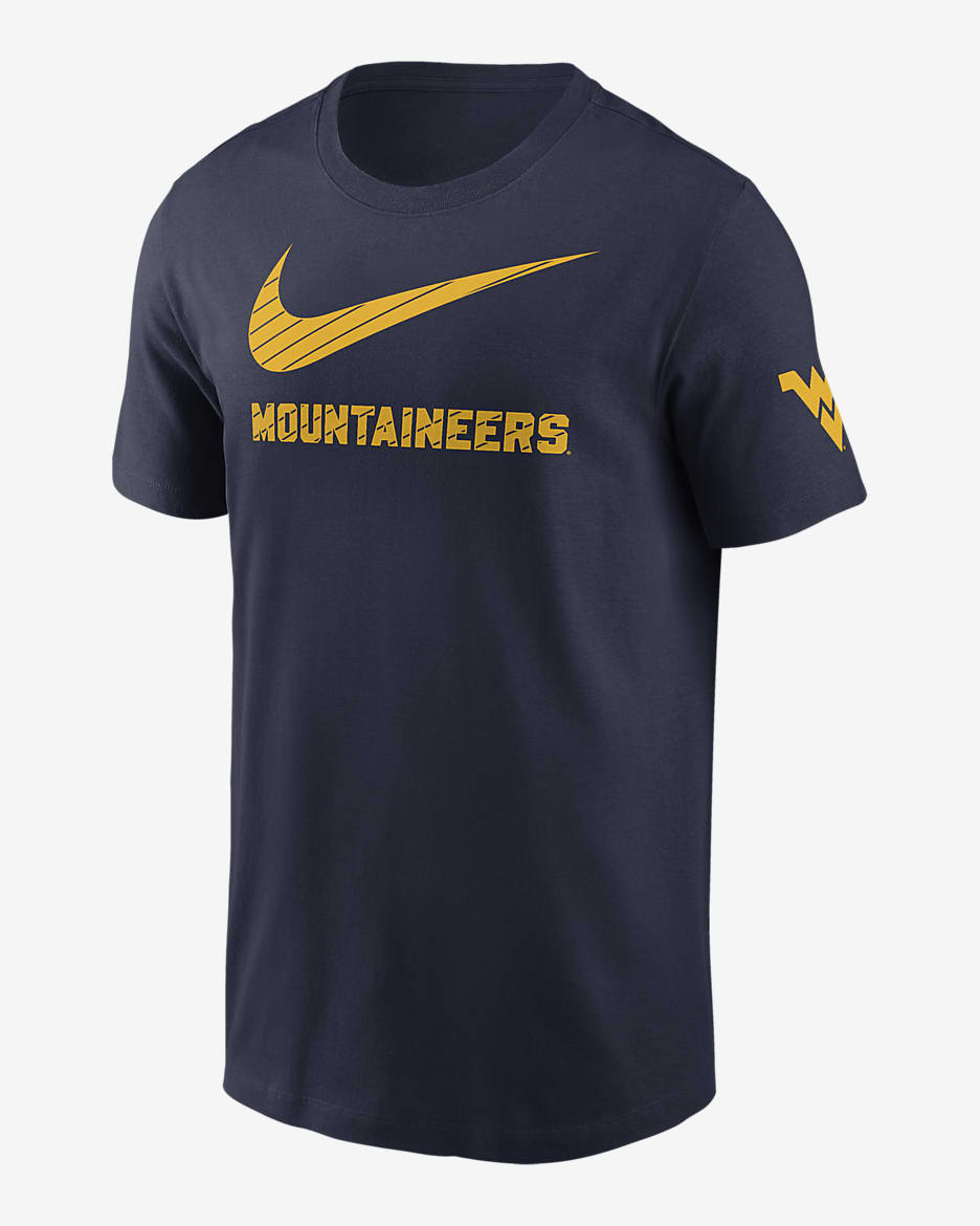 West Virginia Mountaineers Campus Mascot Men's Nike College T-Shirt - Navy