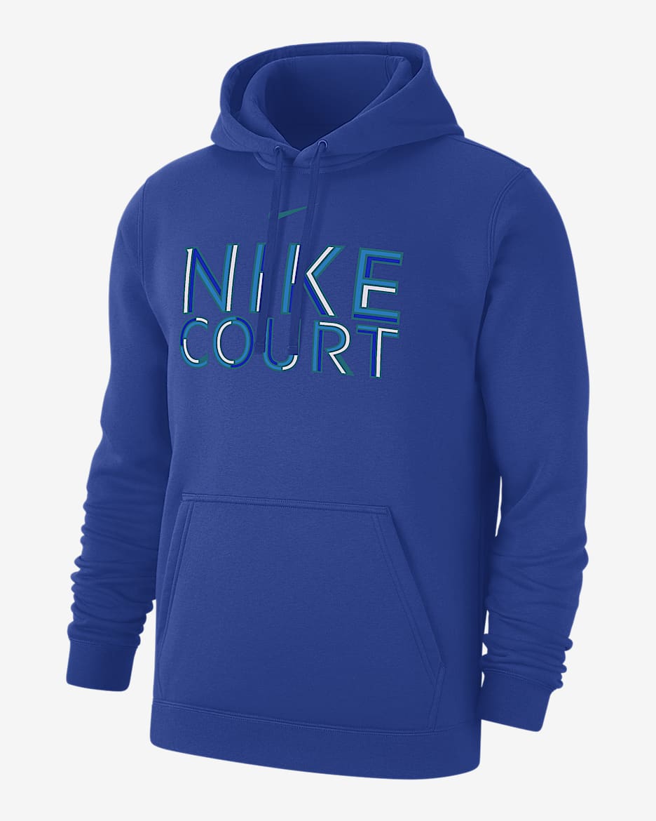 Nike Club Men's Tennis Fleece Pullover Hoodie - Game Royal
