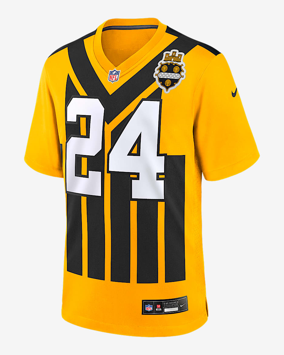 Jersey Nike de la NFL Game para hombre Joey Porter Jr. Pittsburgh Steelers - Oro