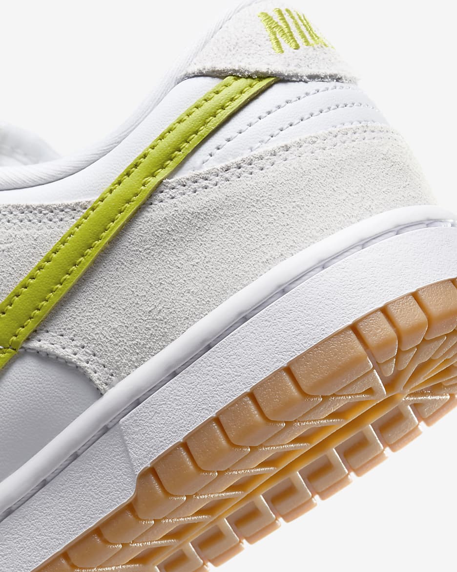 Nike Dunk Low Women's Shoes - White/Gum Yellow/Bright Cactus