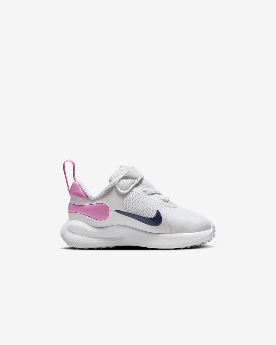 Nike Revolution 7 schoenen voor baby's/peuters - Wit/Playful Pink/Midnight Navy